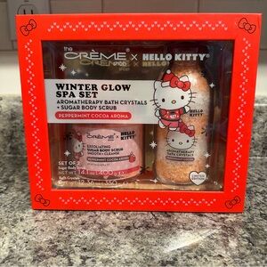The Crème Shop x Hello Kitty Winter Glow Spa Set Peppermint Cocoa Scrub Crystals